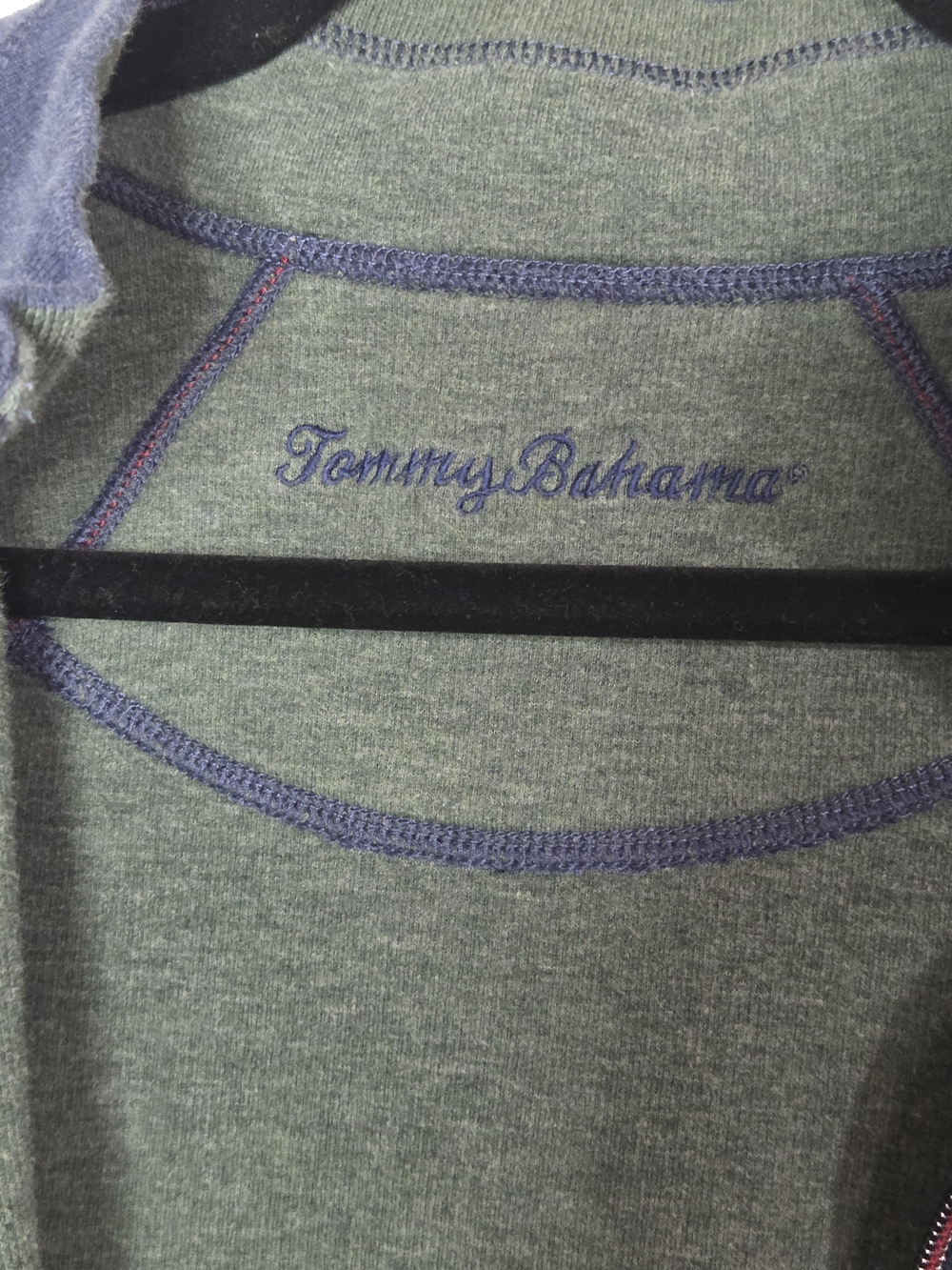 Tommy Bahama Navy Blue Zip-Front Vest - Picture 5 of 6